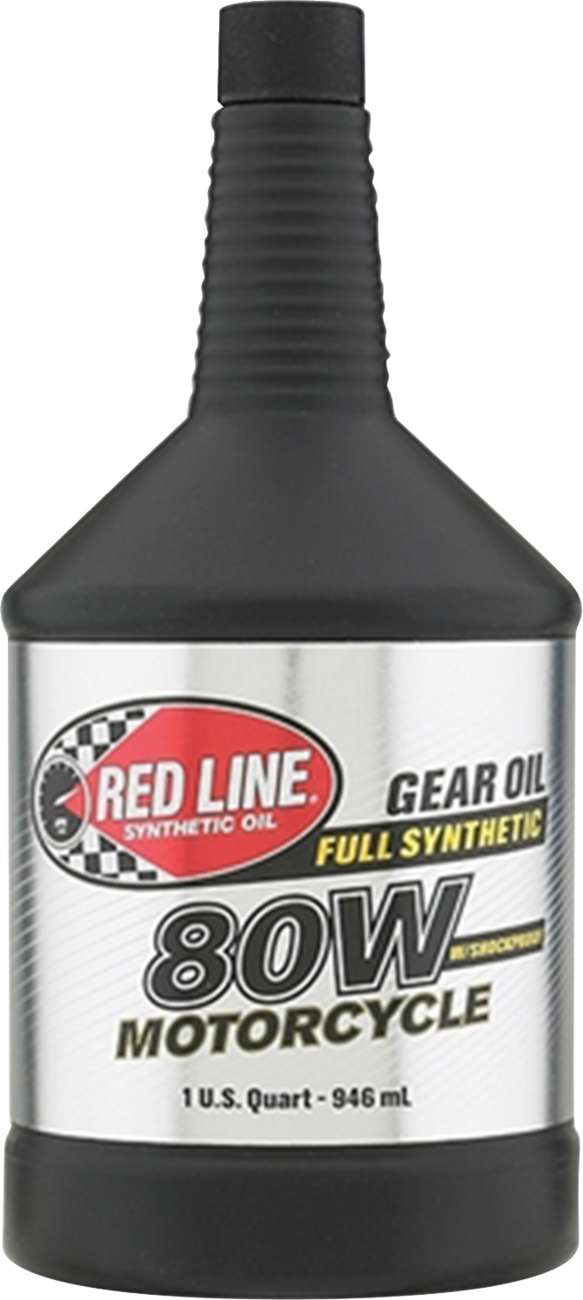RED LINE SYNTHETIC OIL ShockProof® Motorcycle Gear Oil 80W, Part #42704