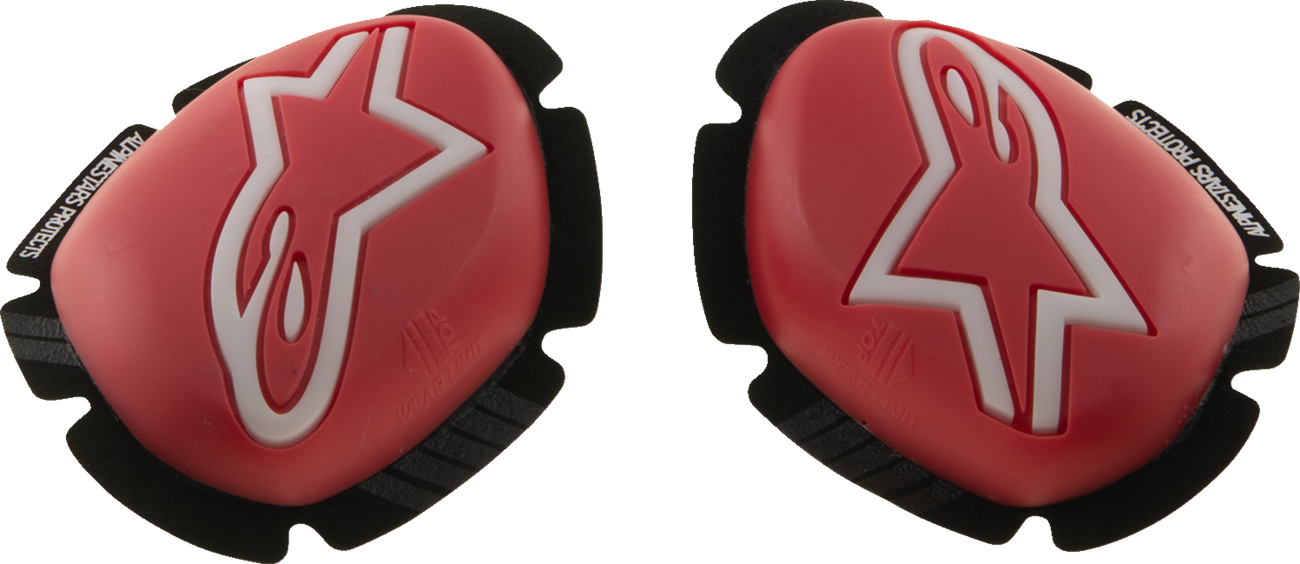 Alpinestars GP Plus Knee Sliders - Red/White, Part Number 6400226-32 for Performance Motorcycle Riding