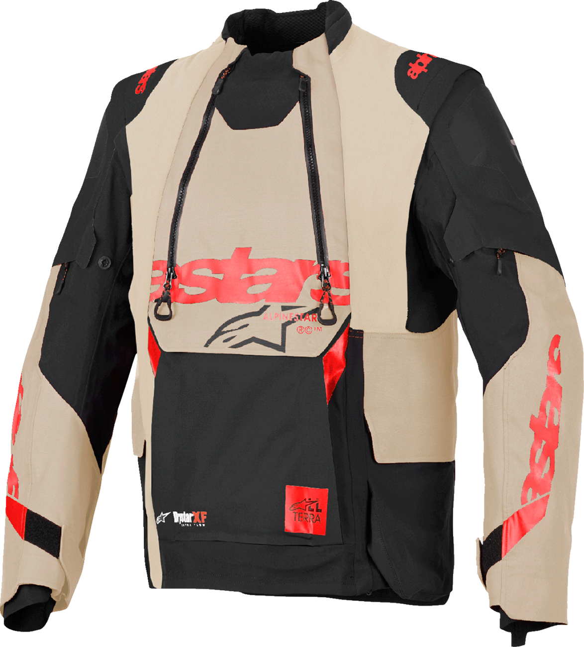 Alpinestars Halo Pro Drystar® XF Laminated Motorcycle Jacket - Mastic/Black, Medium