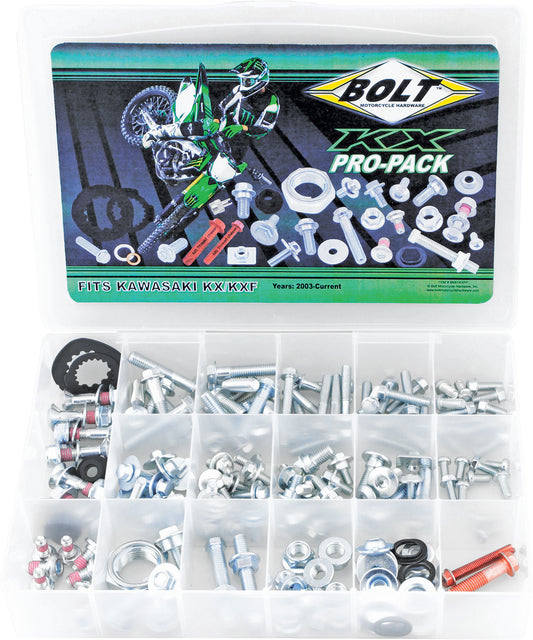 BOLT Pro Pack for Kawasaki KX250F (2004-2013) – Engine, Frame & Fastener Restoration Kit