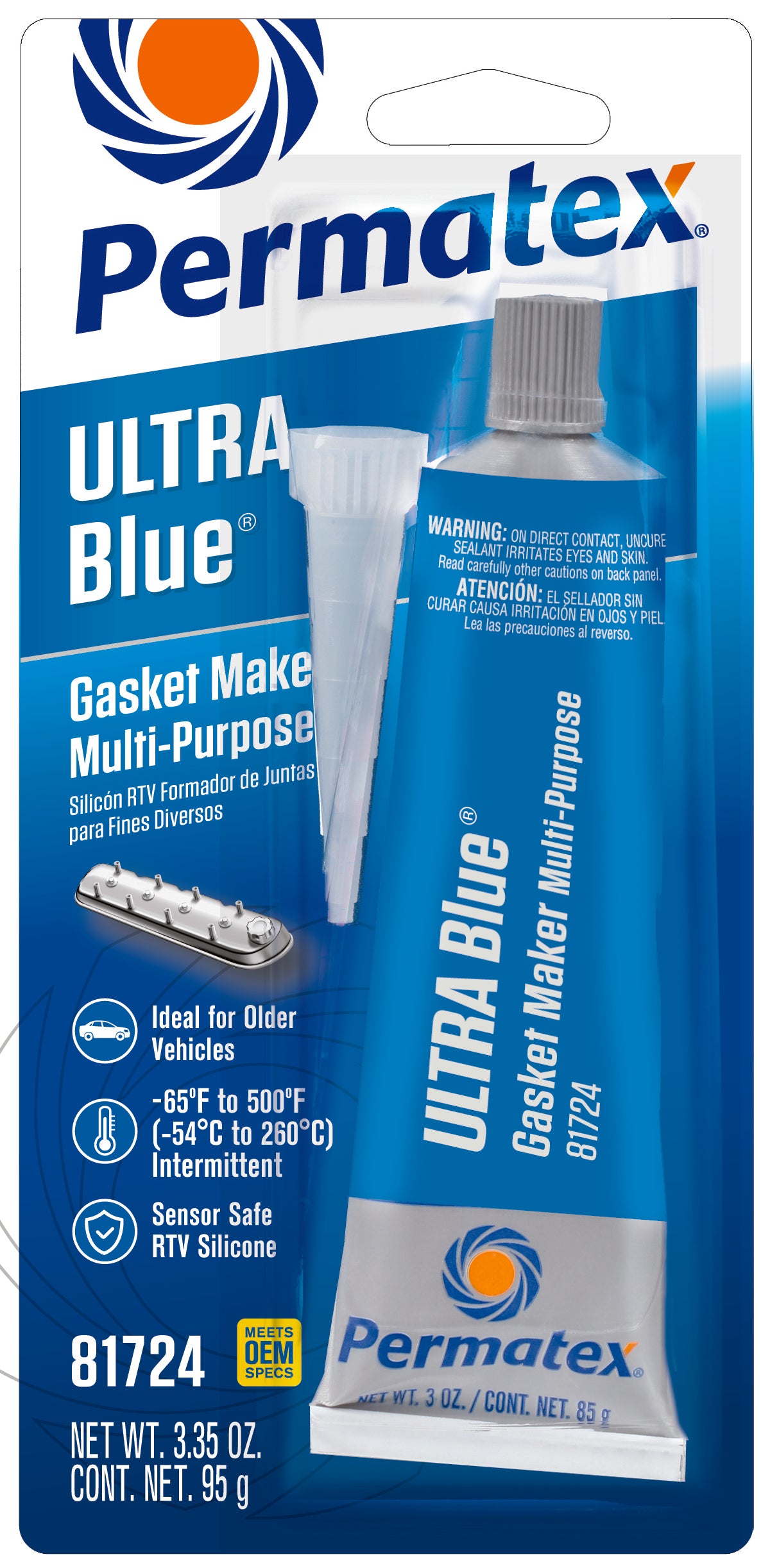 Permatex Ultra Blue RTV Silicone Gasket Maker 3.5 oz - Reliable Multi-Purpose Sealant