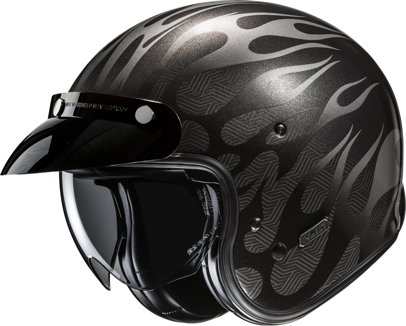 HJC V31 Firo Open-Face Motorcycle Helmet with Adjustable Visor and Comfortable Leather Interior - Small (Part JA20NUS4605V)