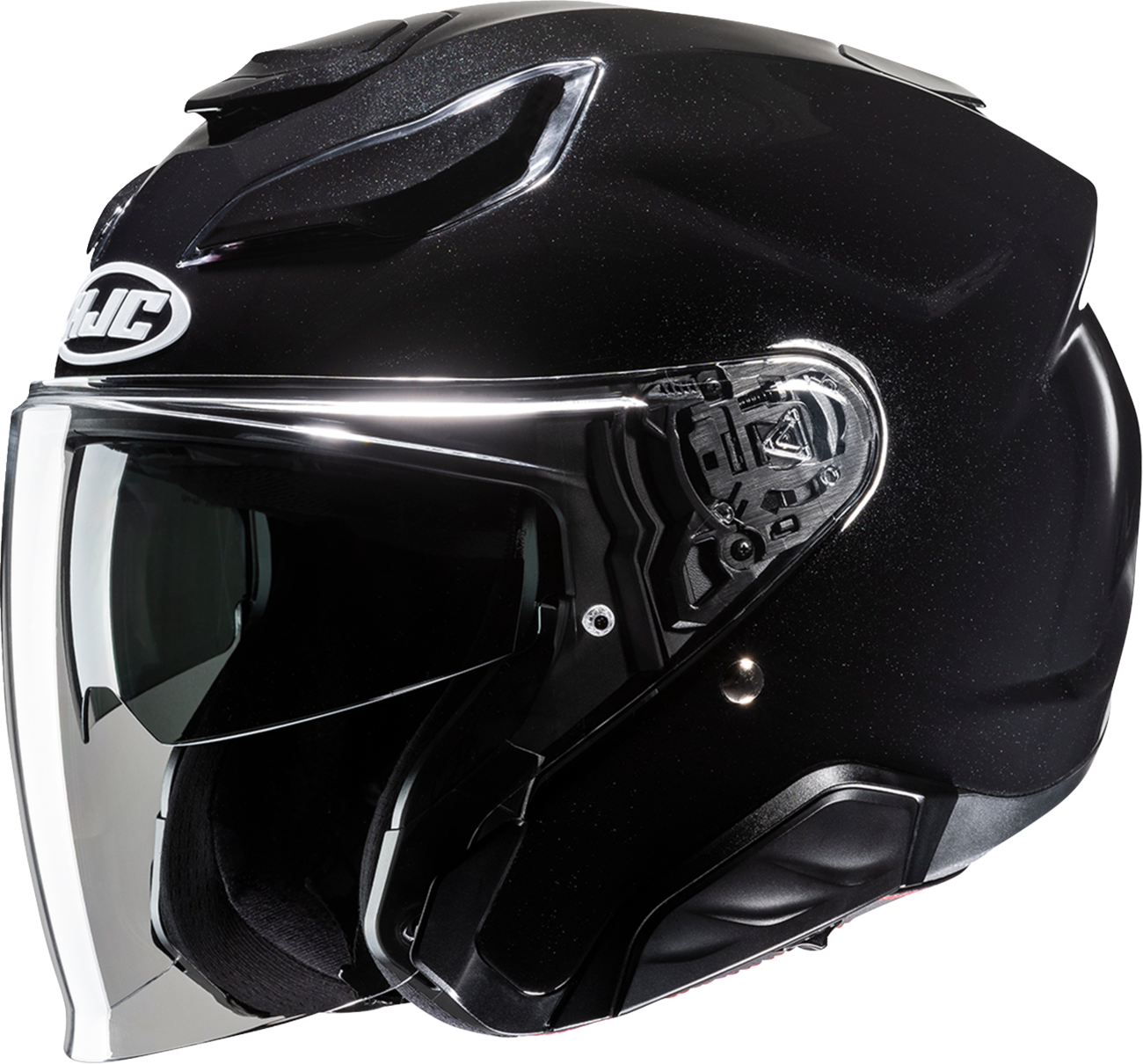 HJC F31 Solid Black Motorcycle Helmet - Model JA21NUS5XBKV, Medium