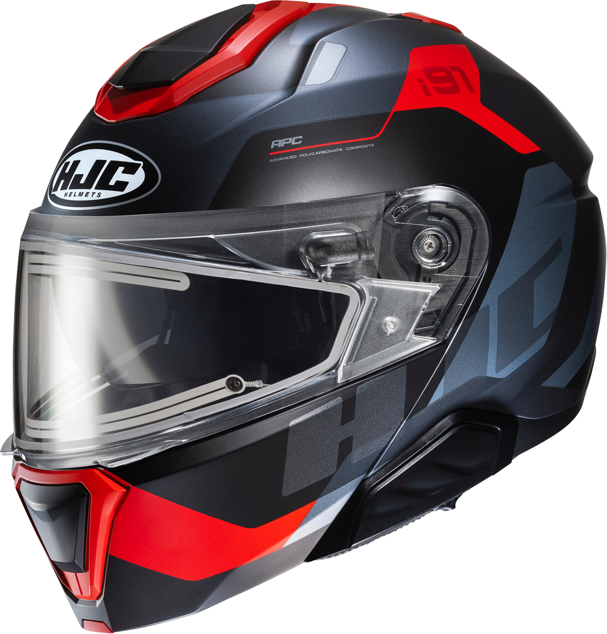 HJC i91 Modular Snow Helmet Carst MC1SF XS - Motorcycle Helmet with Sun Shield