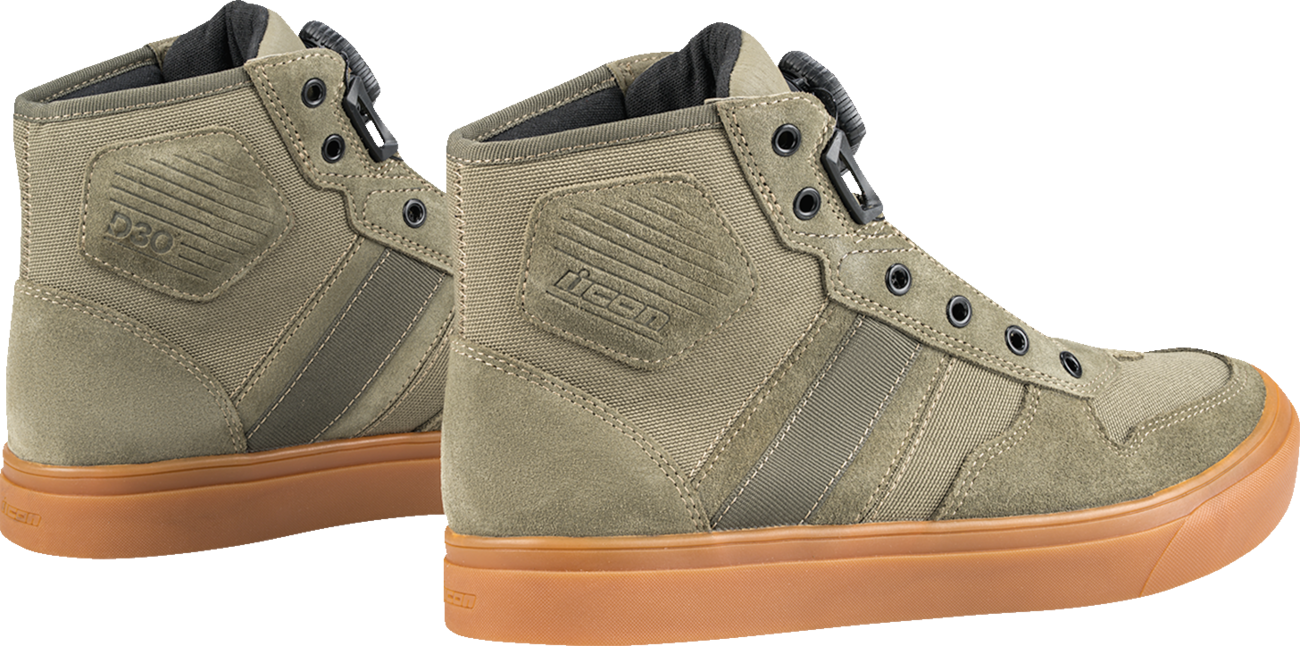 ICON Dog Days Boots - Olive US 8.5 | Durable Leather Construction with BOA Lacing System