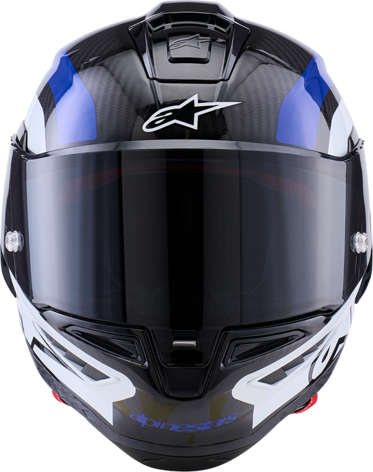 Alpinestars Supertech R10 Helmet - 2XL Arius Gloss Black, White & Blue (Part #8203926-1647-2XL)