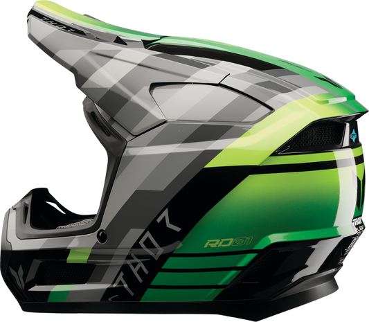 THOR Youth Fleet Camber Helmet - Black/Green, Medium - Part Number 0111-1769