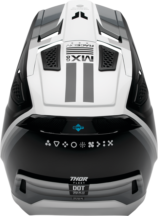THOR Fleet Helmet Defy Black/White XS by THOR – Lightweight Motorcycle Helmet with Advanced Impact Protection