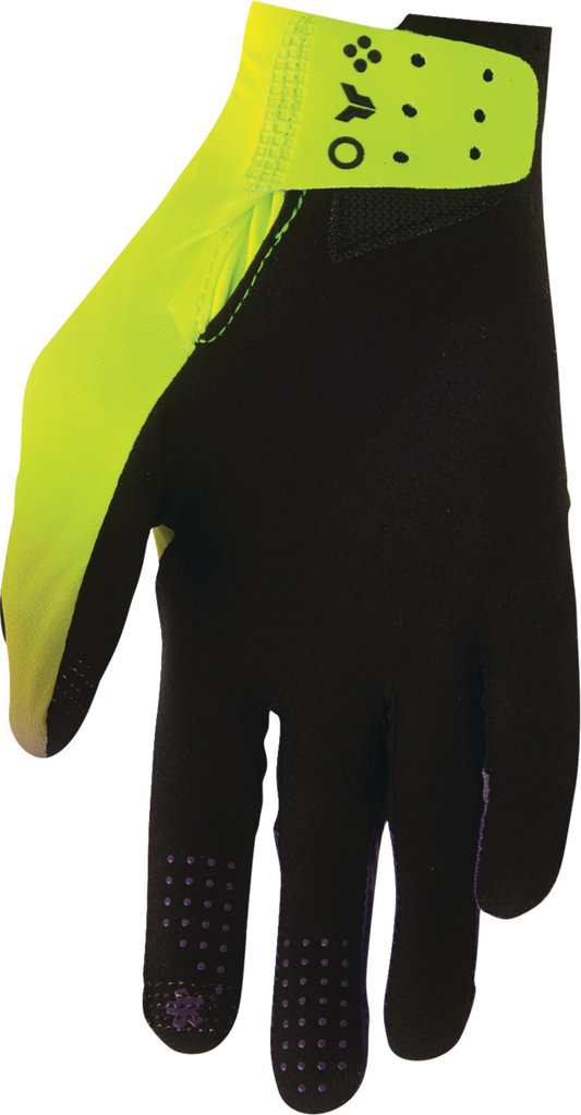 THOR Sportmode Iconic Gloves - Acid/Purple, Medium - Part No. 3330-9120