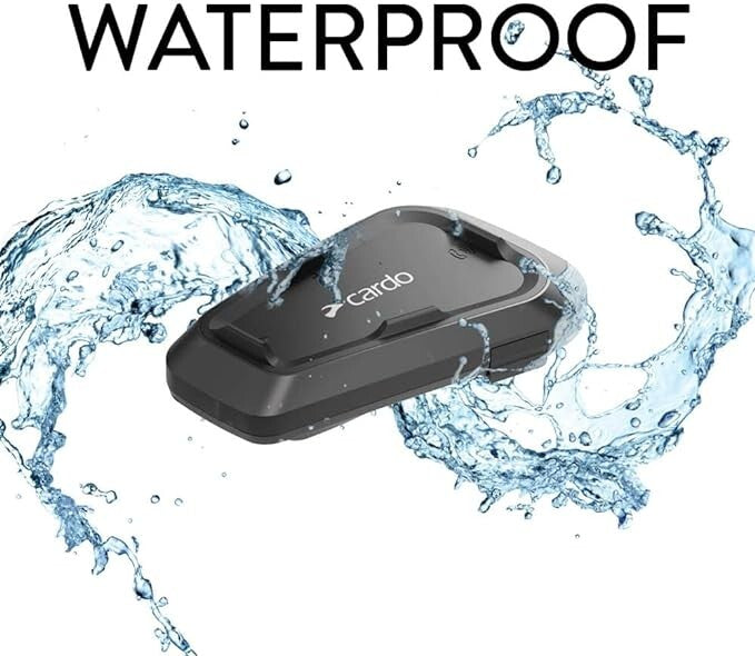 Cardo Spirit HD Motorcycle Bluetooth Communication Headset - Black, Single Pack