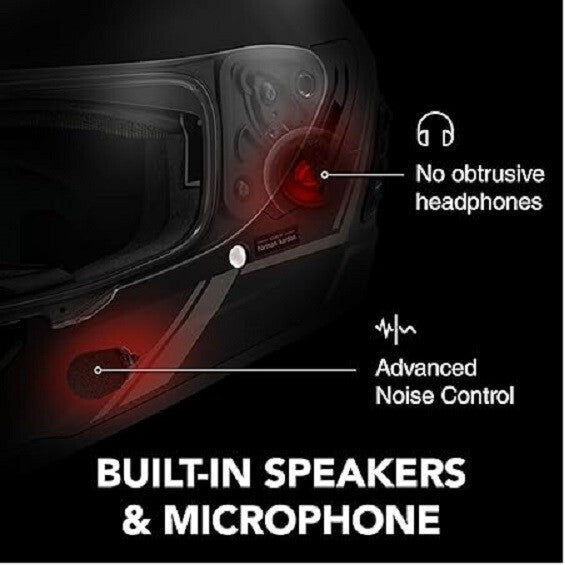 Sena Stryker Helmet Bluetooth Mesh Harman Kardon Sound : Matte Black Gloss White