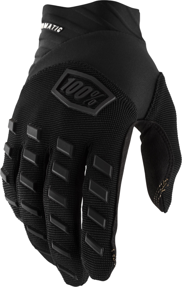 100% AIRMATIC Youth Gloves Black Charcoal Lg
