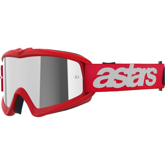 Alpinestars Vision Youth Goggles Blaze Red w Silver Mirror Lens