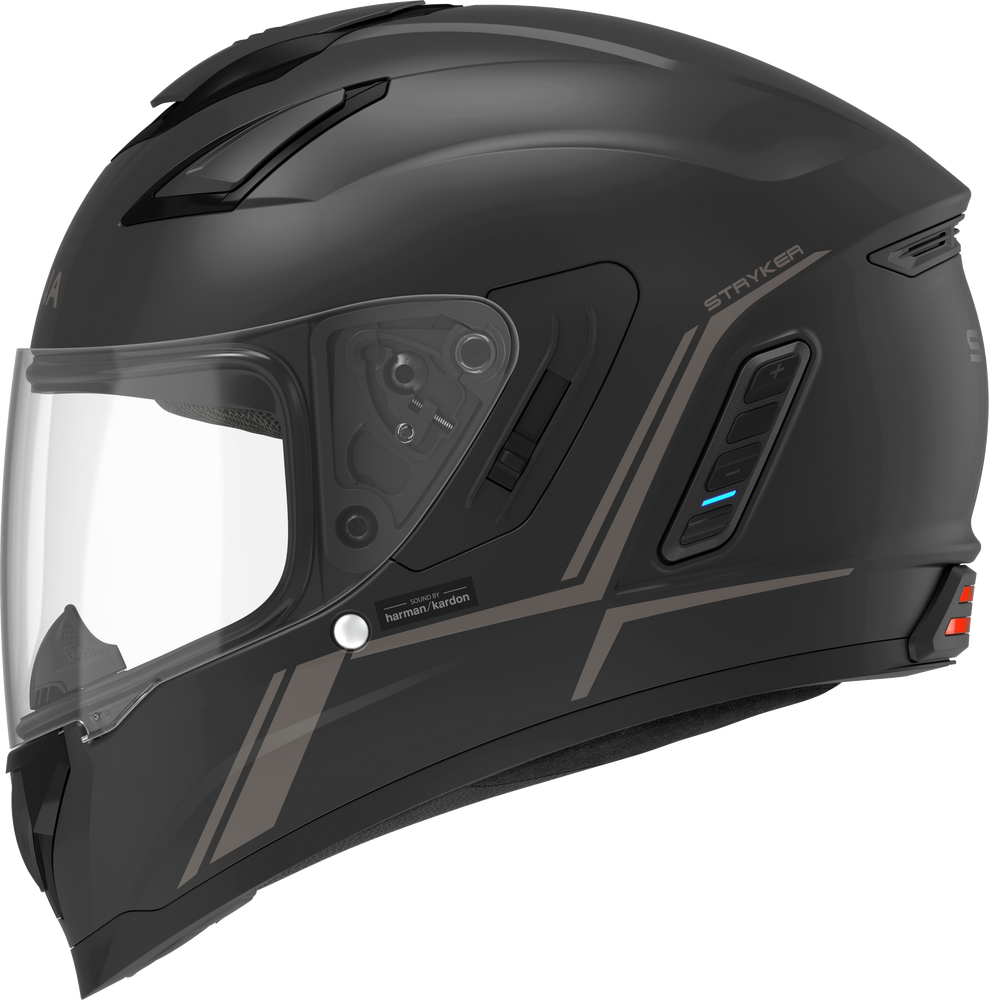 Sena Stryker Helmet Bluetooth Mesh Harman Kardon Sound : Matte Black Gloss White