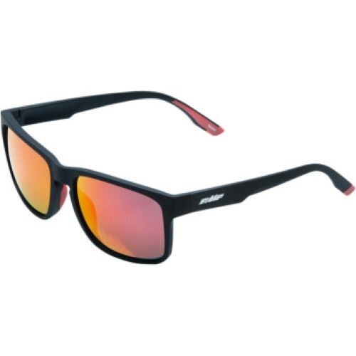 FMF Factory Sunglasses (Matte Black Red Mirror Lens)