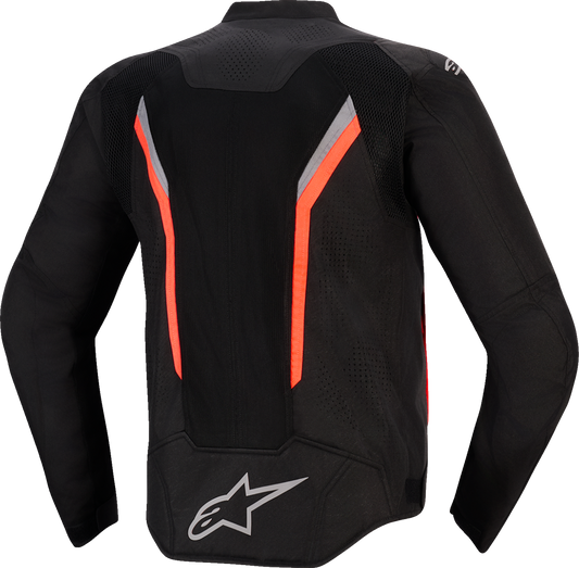 Alpinestars AST v3 Air Jacket - Black, Dark Gray & Red Fluo for Men - Size Large