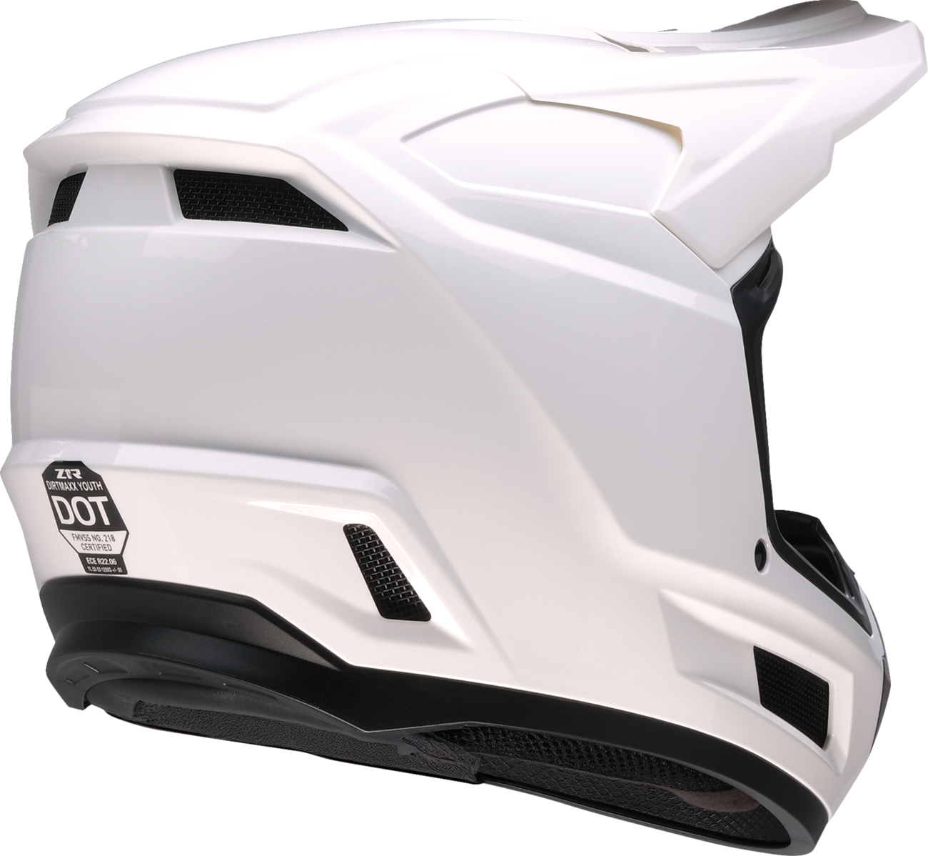 Z1R Youth Dirt Maxx Helmet - Solid White, Medium by Z1R, Part Number 0111-1876