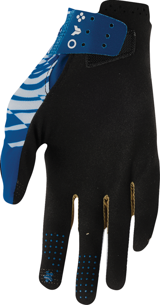 THOR Sportmode Mind Control Gloves XS by THOR, Part Number 3330-9125 - Light Gray/Blue