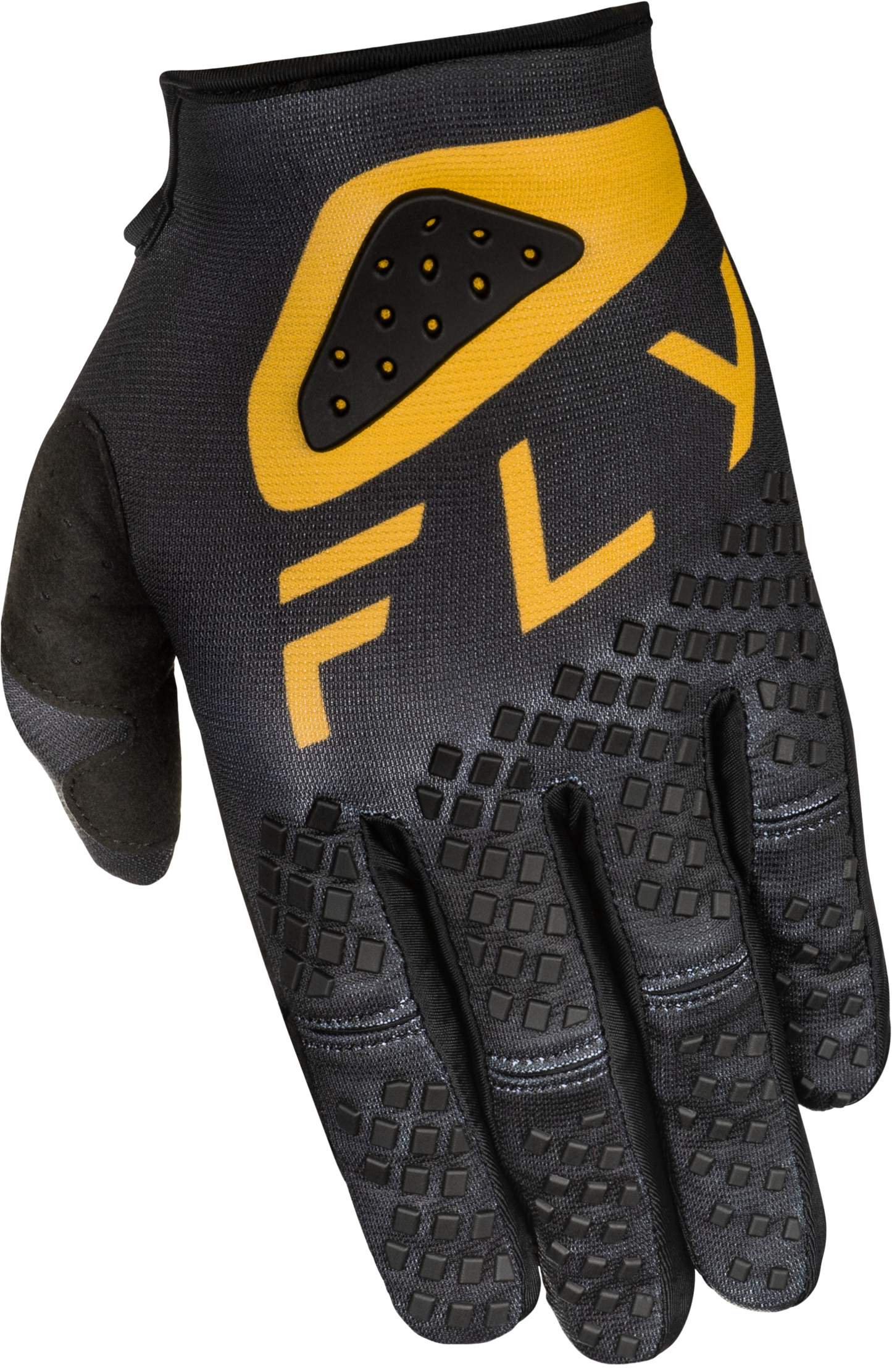 Fly Racing Kinetic Center Gloves Black/Gold - Part Number 378-5103X