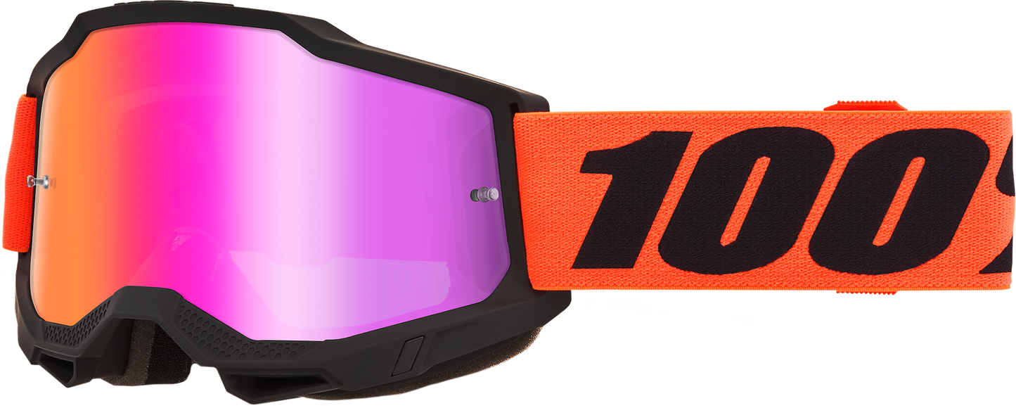 100 Percent Accuri 2 Goggle Ferran Mirror Dark Red Lenses - Superior Snowmobile Eye Protection