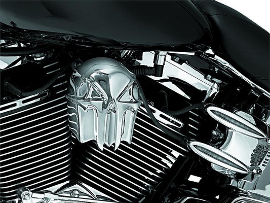 Kuryakyn Skull Horn Cover Chrome - Part Number KUR7718 for Harley-Davidson