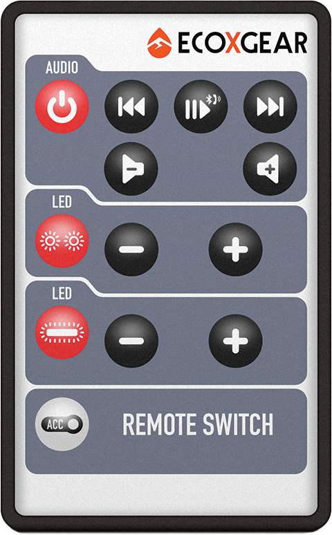 ECOXGEAR ACC-EXSNDRMTBLE RF Remote Control for Soundbars SE18, SE26, SEB26, SEDS32