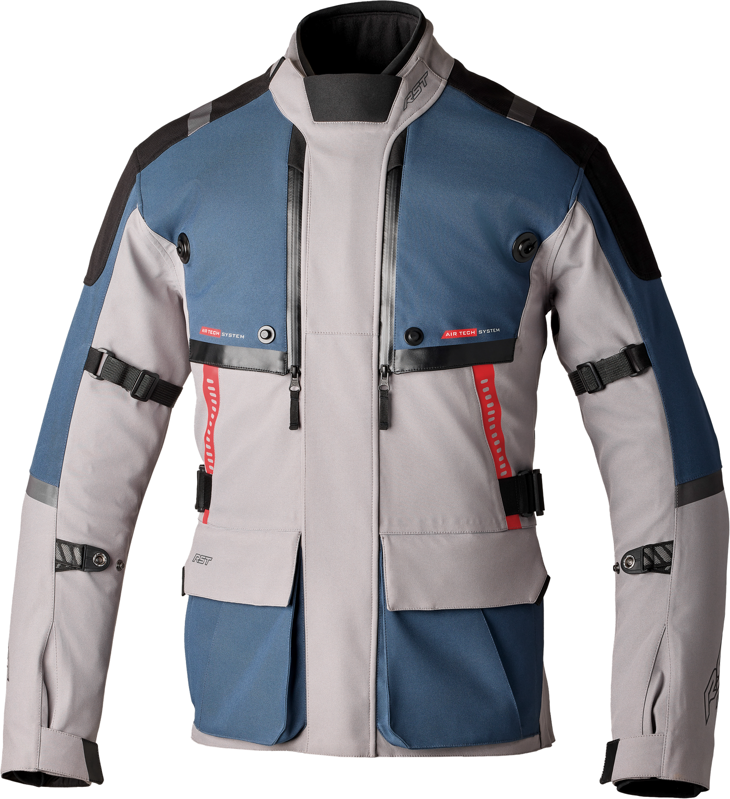 RST Ps Vulcan CE Jacket in Silver and Blue Textile XL - Part #103582SIL-46