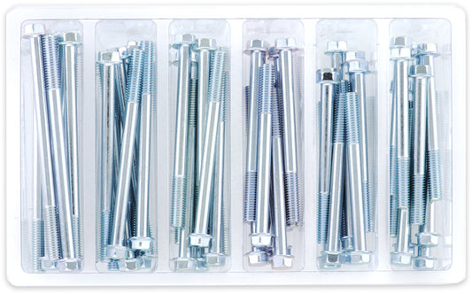 BOLT M6 8mm Hex Flange Bolt Assortment Kit - 60 Pieces