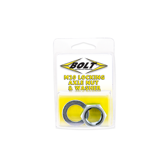 BOLT Locking Axle Nut 20mm for Kawasaki KX & Yamaha YZ Models – Part AXN20