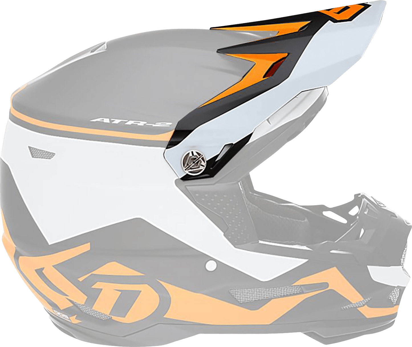 6D Helmets ATR-2 Visor - Drive Neon Orange (Part 72-6098) - Kelly Motorsports