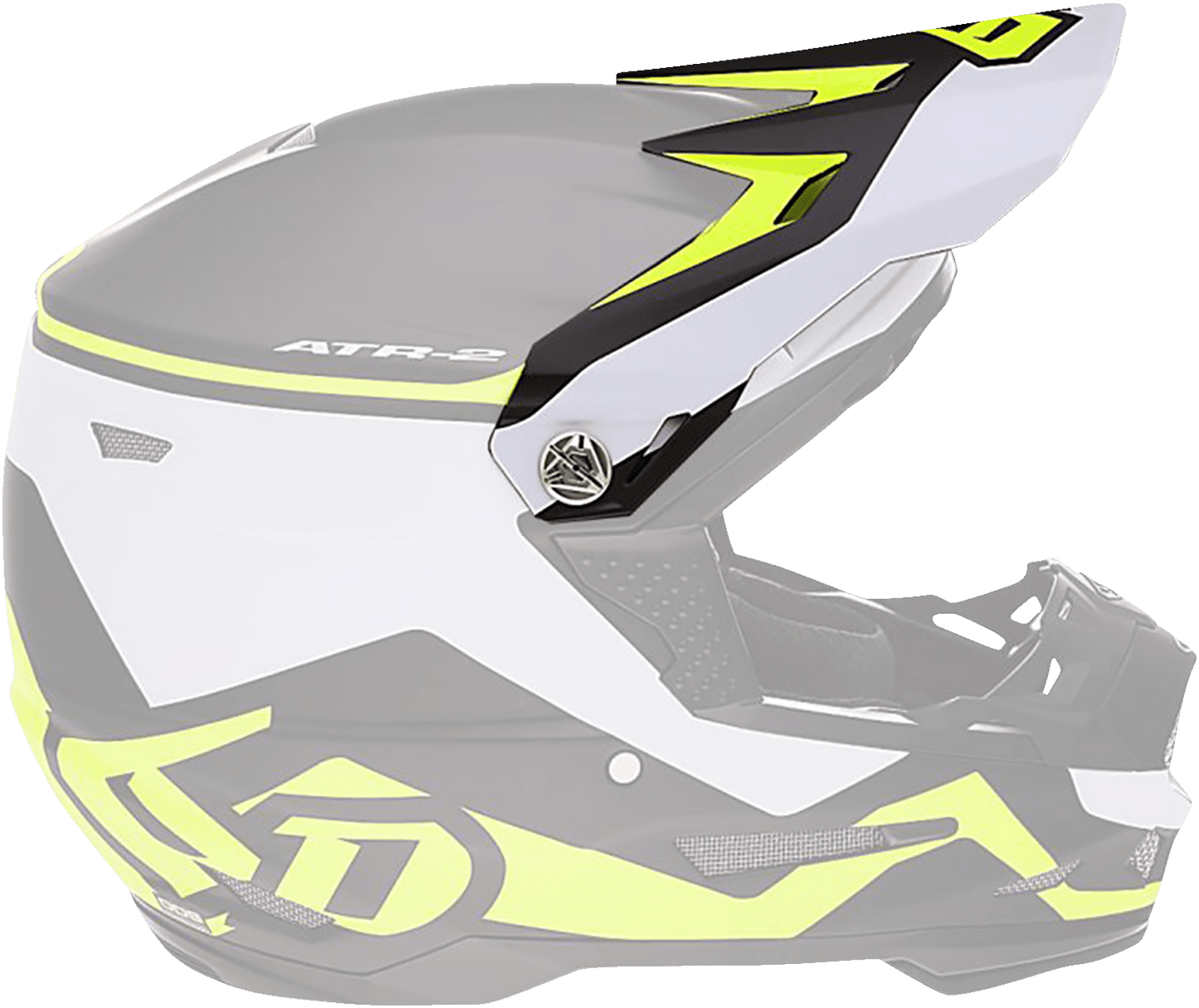 6D Helmets ATR-2Y Youth Helmet Visor - Neon Yellow Drive Model 72-4134 - Kelly Motorsports