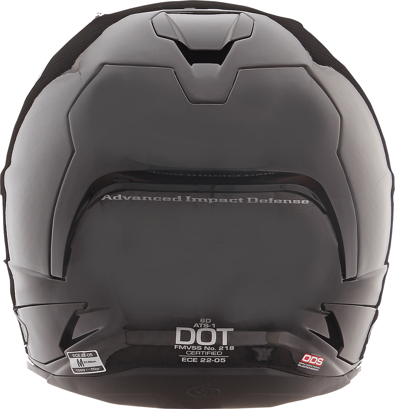 6D Helmets ATS-1R Gloss Black 2XL Motorcycle Helmet with Omni-Directional Suspension Technology - Kelly Motorsports