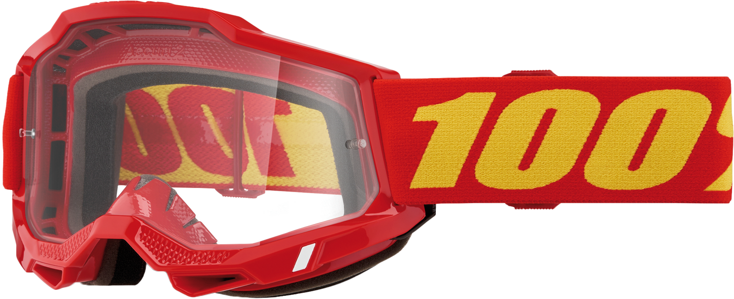 100 Percent Accuri 2 Goggle with Red Clear Lens - Part No. 50013-00042
