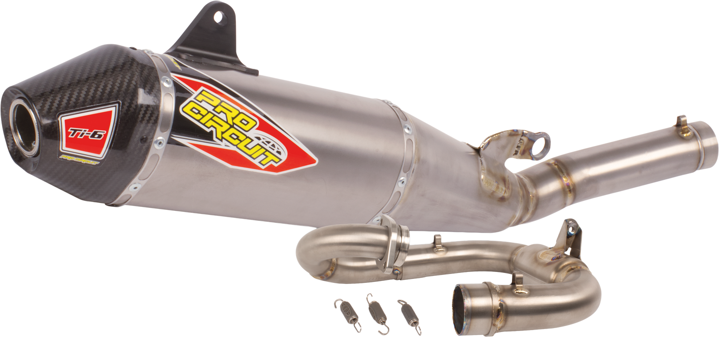 PRO CIRCUIT Ti-6 Titanium Exhaust System with Carbon End Cap – Part Number 0332625F