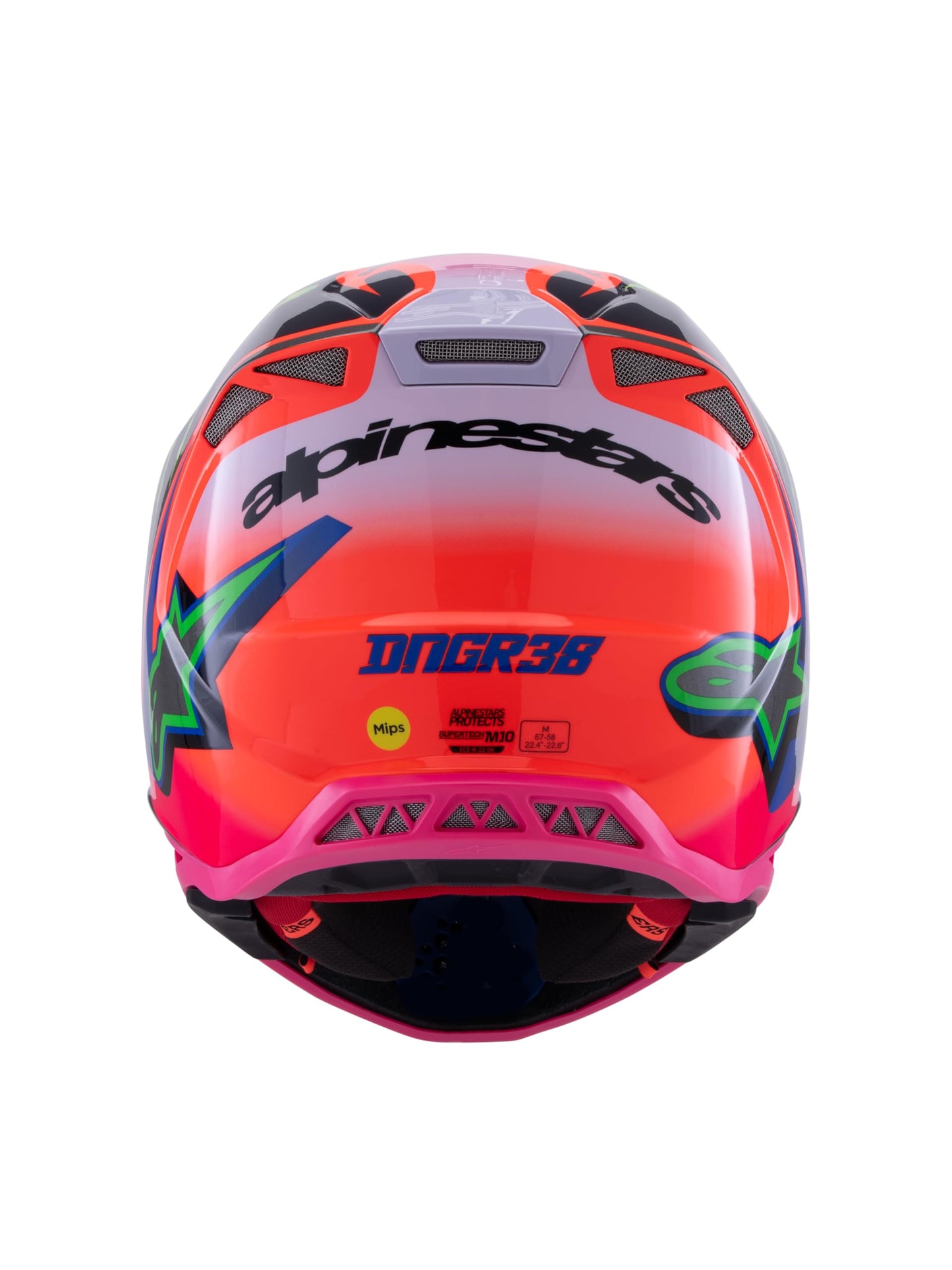 Alpinestars - S-M10 Deegan Helmet Orng Flo/Prpl/Pnk Fluo Sm (8300425-433- S)