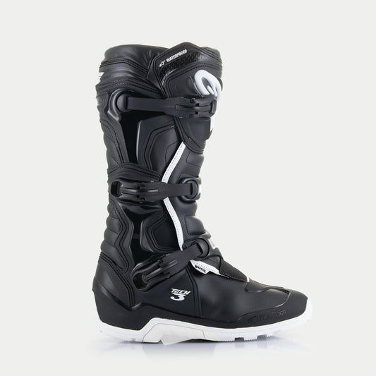 Alpinestars Tech 3 Enduro Waterproof Motocross Boots (Black/White, 13)