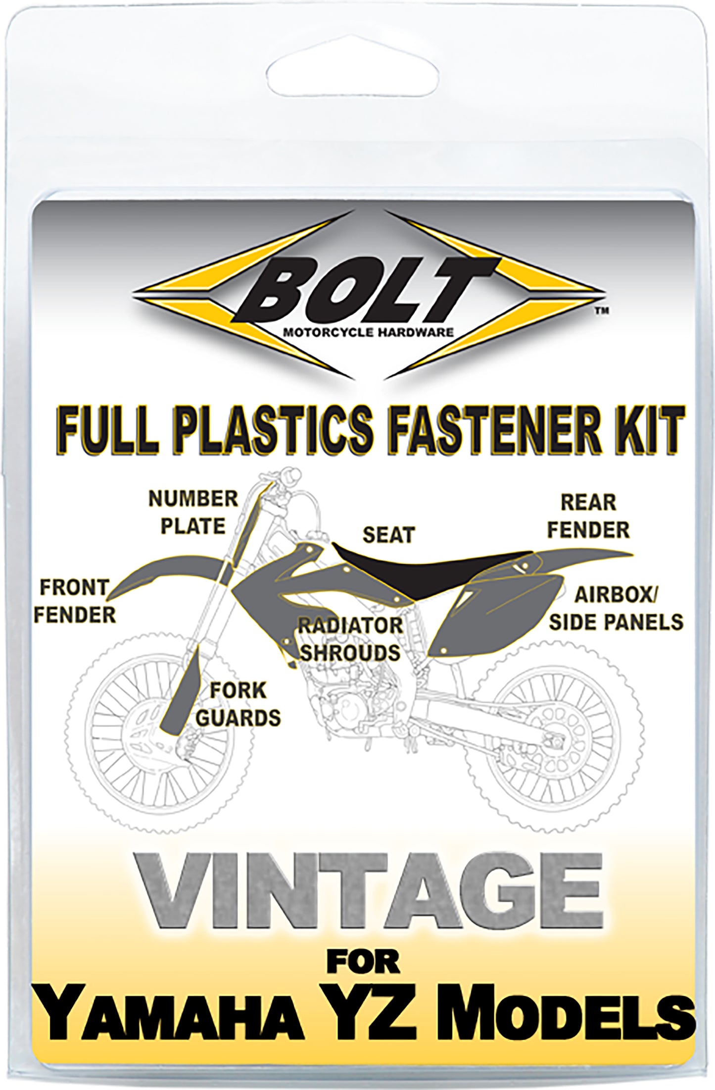 BOLT Full Plastic Fastener Kit for Yamaha YZ Models – OEM Quality Fasteners and Bushings