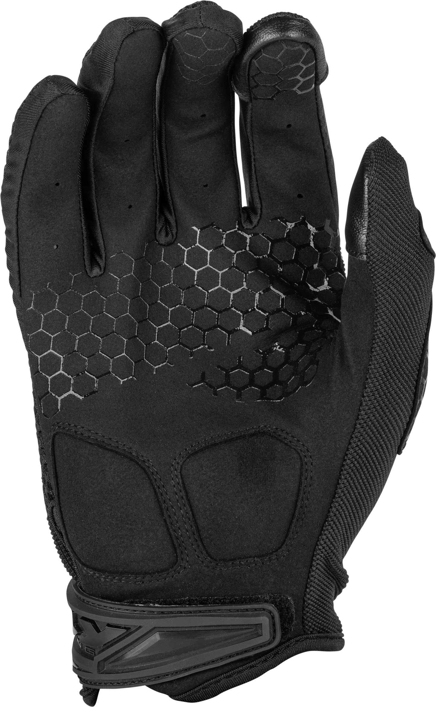 Fly Racing CoolPro Glove Black Large - Reinforced Clarino Palm & Touchscreen Compatibility