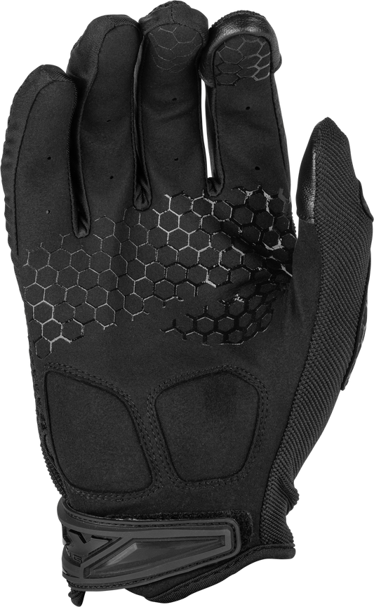 Fly Racing CoolPro Glove Black Large - Reinforced Clarino Palm & Touchscreen Compatibility