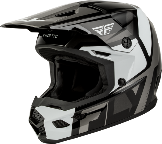 Youth Kinetic Scrap Helmet Black/White/Grey Yl