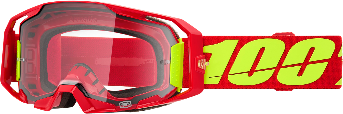 100-Percent Armatic Goggle with Clear Lens - High Impact Resistant MX Eyewear