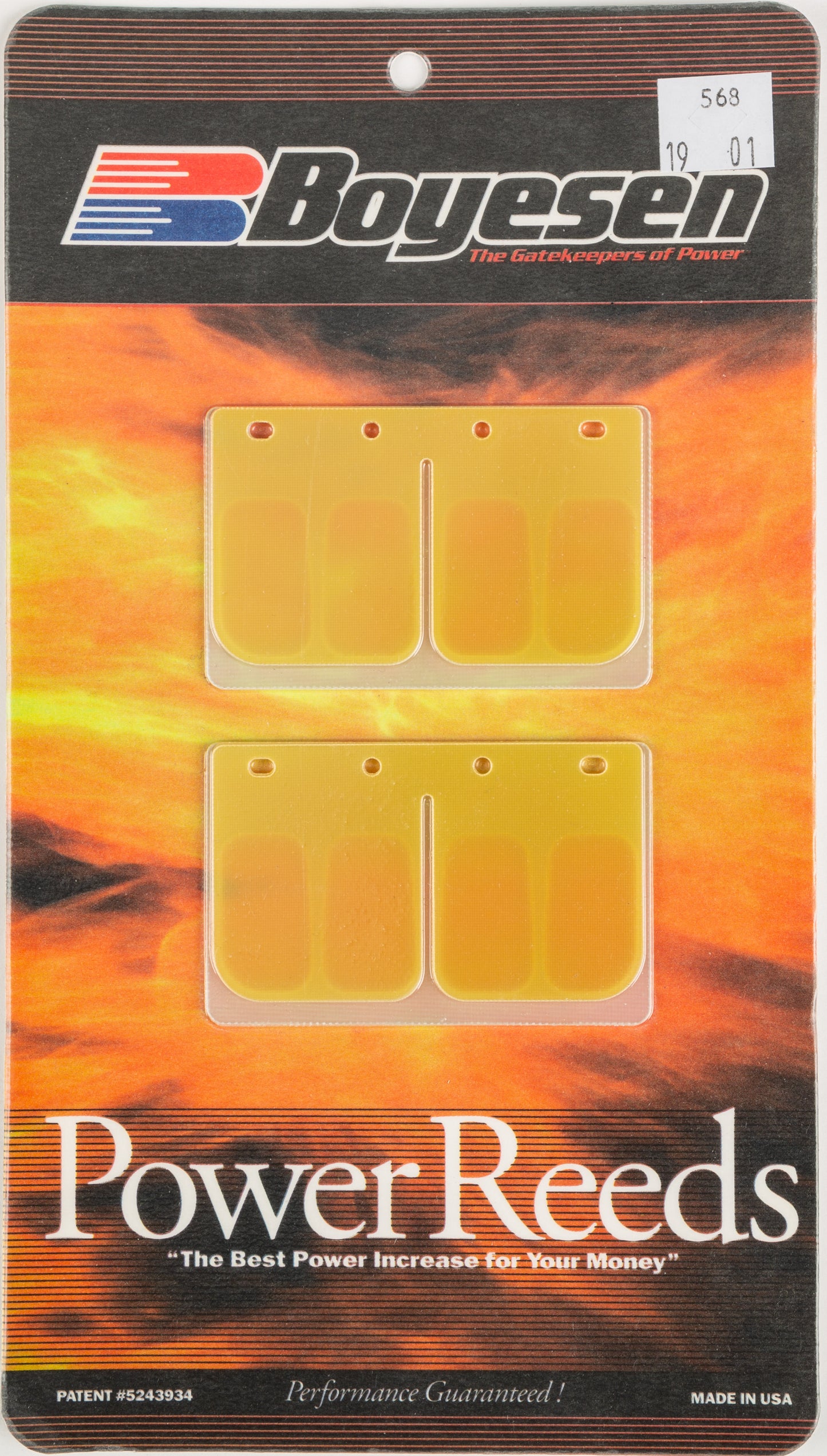 Boyesen 568 Snowmobile Reeds - High-Performance Intake Reeds for Improved Power and Durability