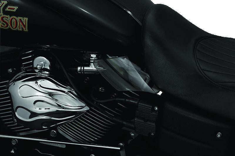 Kuryakyn Saddle Shields Heat Deflectors for Harley Davidson Dyna Models (2004-2006) with Smoke Reflective Tint