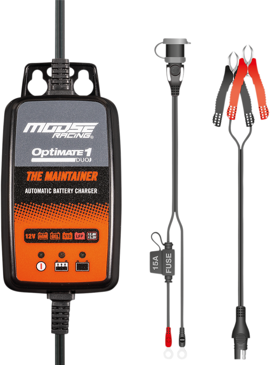 MOOSE OFFROAD Optimate 1 Charger - DUO TM-611 for AGM, MF, Gel, and Spiral Cell Batteries