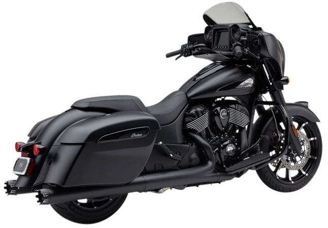 4" NH DUAL CUT SLIP-ONS BLACK INDIAN GEN-2 BAG
