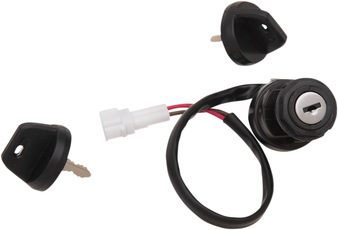 MOOSE OFFROAD Yamaha Ignition Switch 700-1202-PU - OEM Replacement with Keys and Mounting Nut