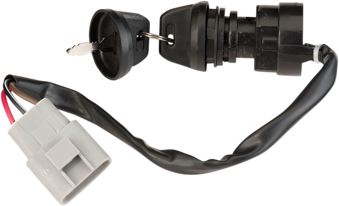 MOOSE OFFROAD Yamaha 700-1203-PU Ignition Switch with Keys and Mounting Nut