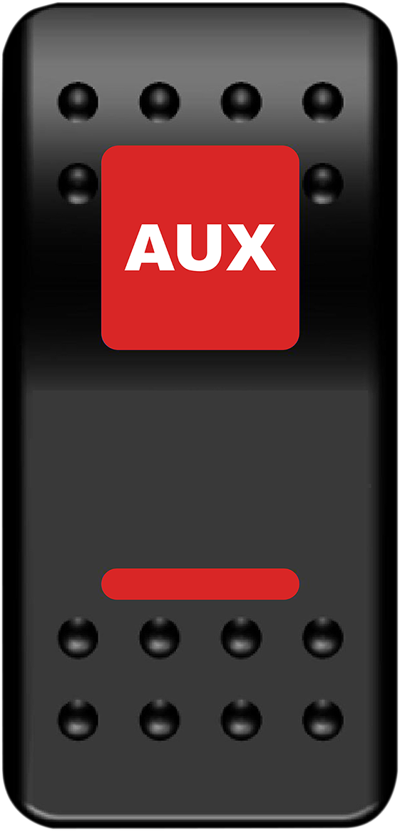 MOOSE OFFROAD Rocker Switch - Auxiliary Power - Red AUX-PWR-R