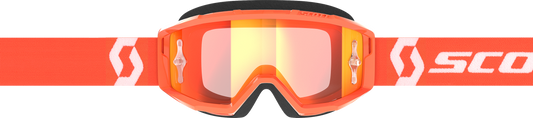 SCOTT Primal Goggle Orange/White with Chrome Works Lens – Medium to Small Fit