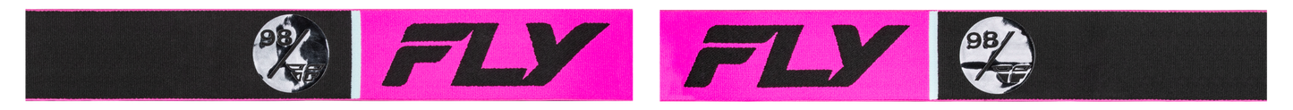 Fly Racing Zone Pro Goggle Pink/Black with Iridescent Red Mirror and Smoke Lens